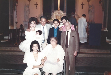 Danielle's christening. Vince's father is on the right