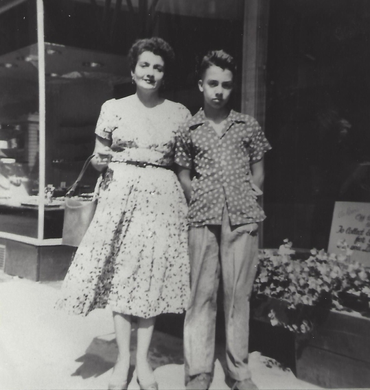 Vince, age 14 with his mother.